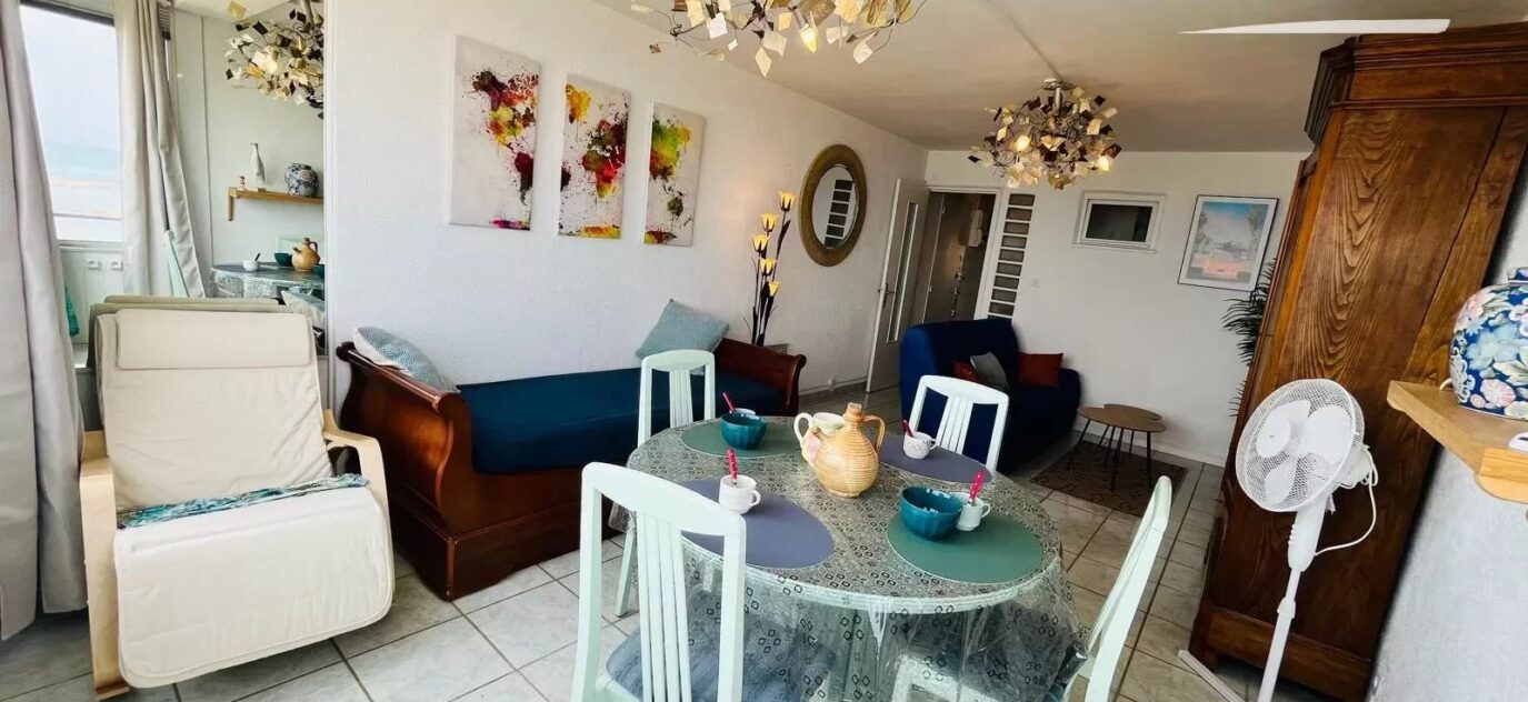 APPARTEMENT VUE MER PARKING PRIVEE – 2 pièces – 1 chambre – 2 voyageurs – 43.35 m²