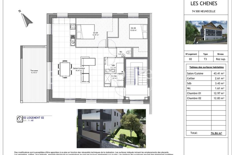 Appartement à vendre à Neuvecelle