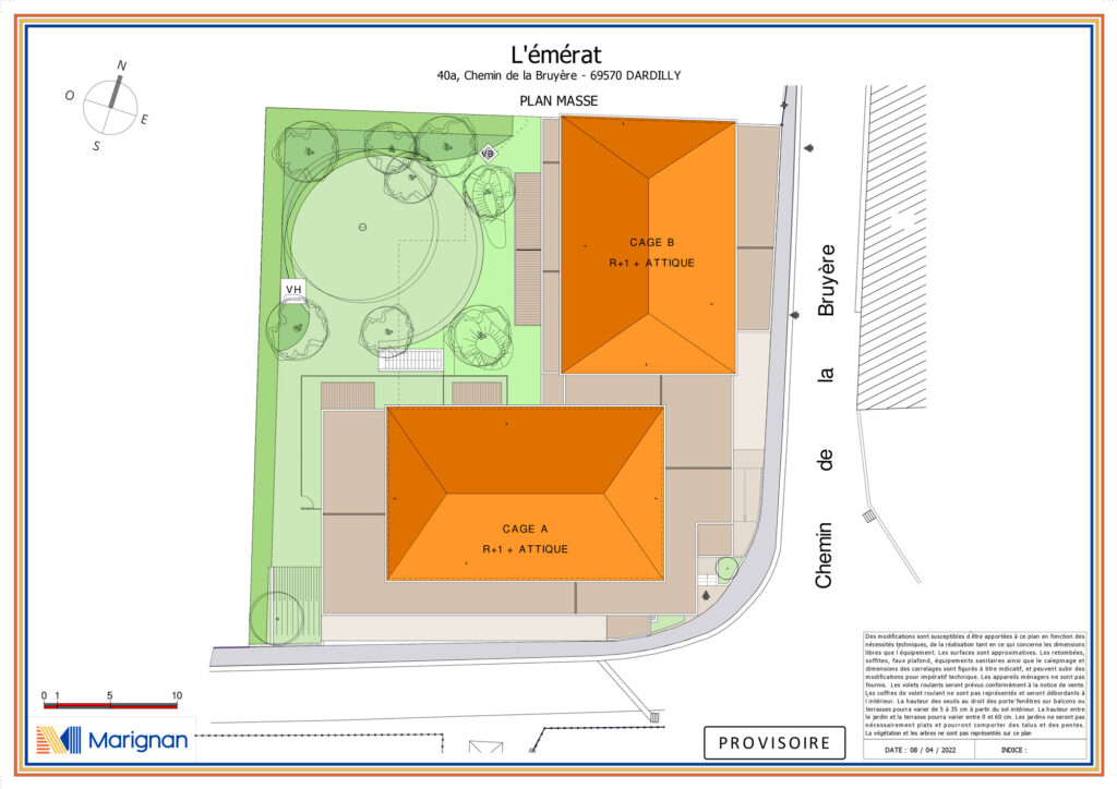 T4 Attique – Dardilly – La sérénité à l’état pur – 4 pièces – 3 chambres – 4  – 80.92 m²