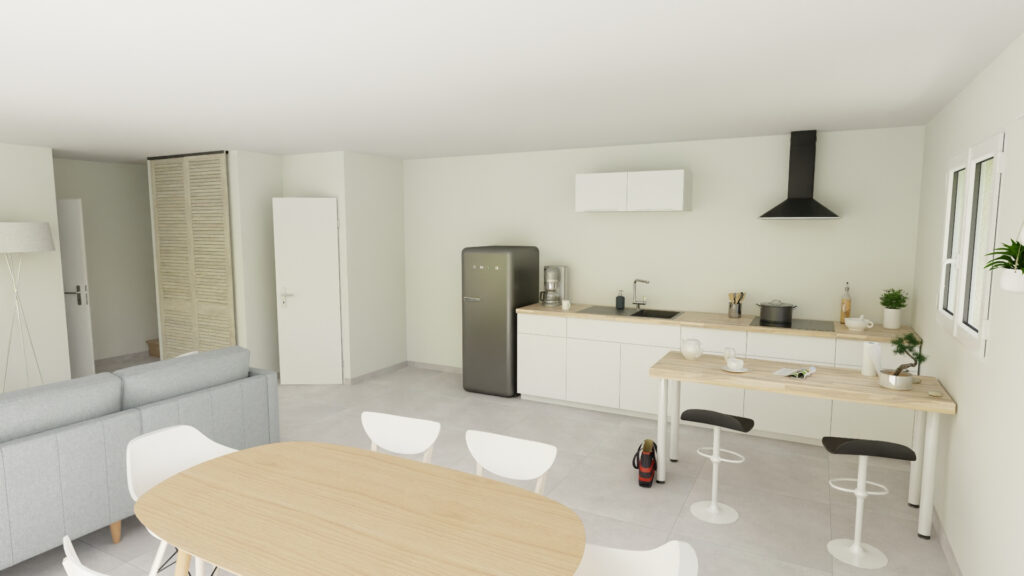 Au calme et à deux pas du centre village projet de maison – 4 pièces – 3 chambres – 4  – 95.91 m²