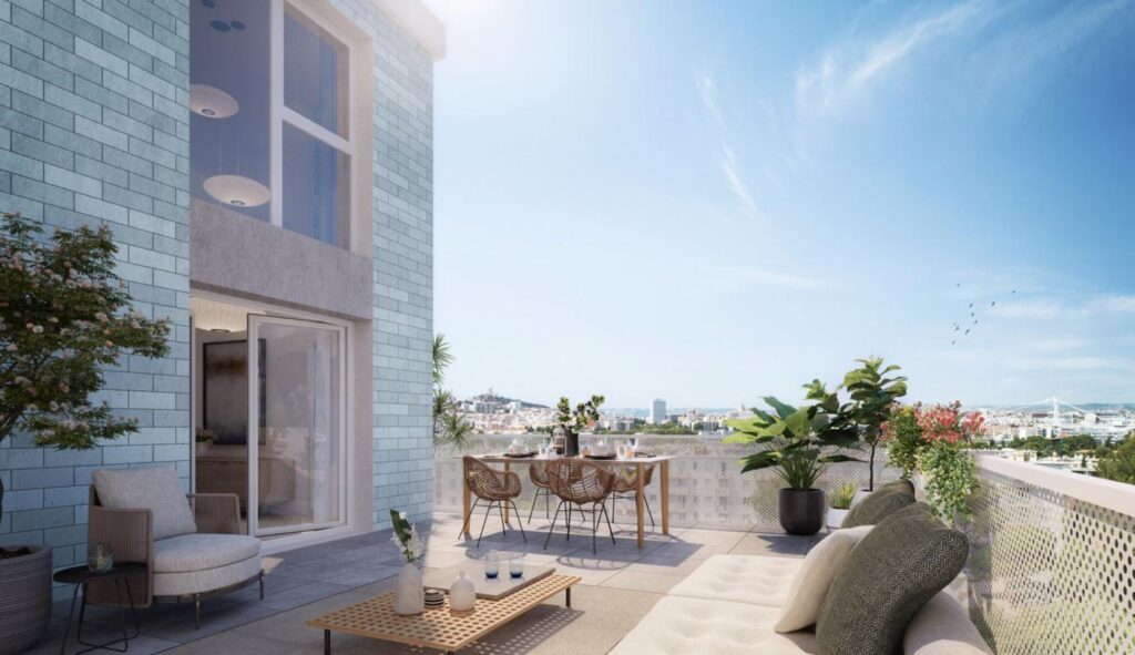 TOIT TERRASSE PARC DE LA MAISON BLANCHE – MARSEILLE 10EME – 5 pièces – 4 chambres – 4  – 132 m²