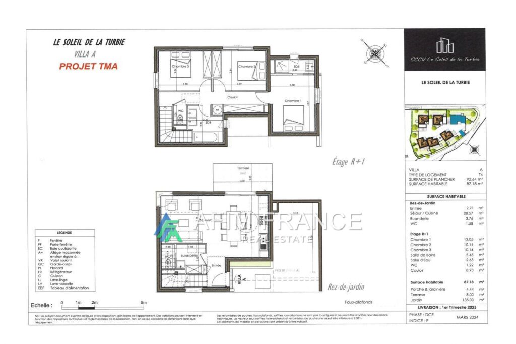 vente villa 4 Pièce(s) – 4 pièces – 3 chambres – 4  – 87.34 m²