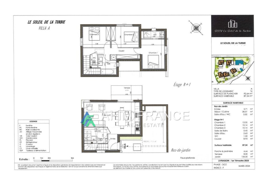 vente villa 4 Pièce(s) – 4 pièces – 3 chambres – 4  – 87.34 m²