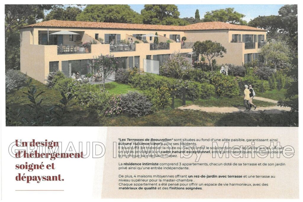 joli mazet avec jardinet et deux terrasses, a pied des plages, – 3 pièces – 2 chambres – 4  – 72.81 m²