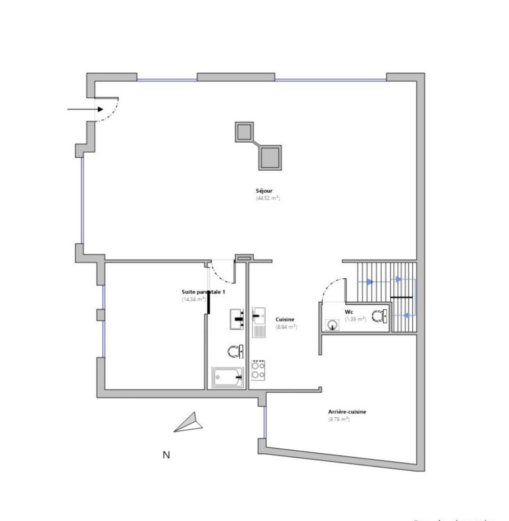 Maison Centre ville Cannes 140 m2 – 5 pièces – 4 chambres – NR  – 140 m²