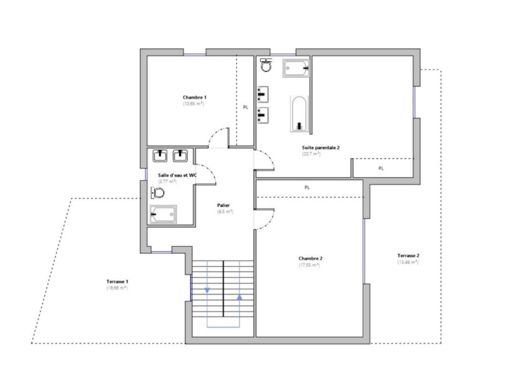 Maison Centre ville Cannes 140 m2 – 5 pièces – 4 chambres – NR  – 140 m²