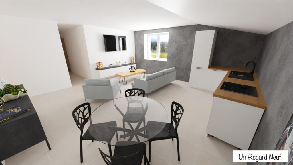 Appartement T3 rénové à Bernex  – 3 pièces – 2 chambres – 6  – 70 m²