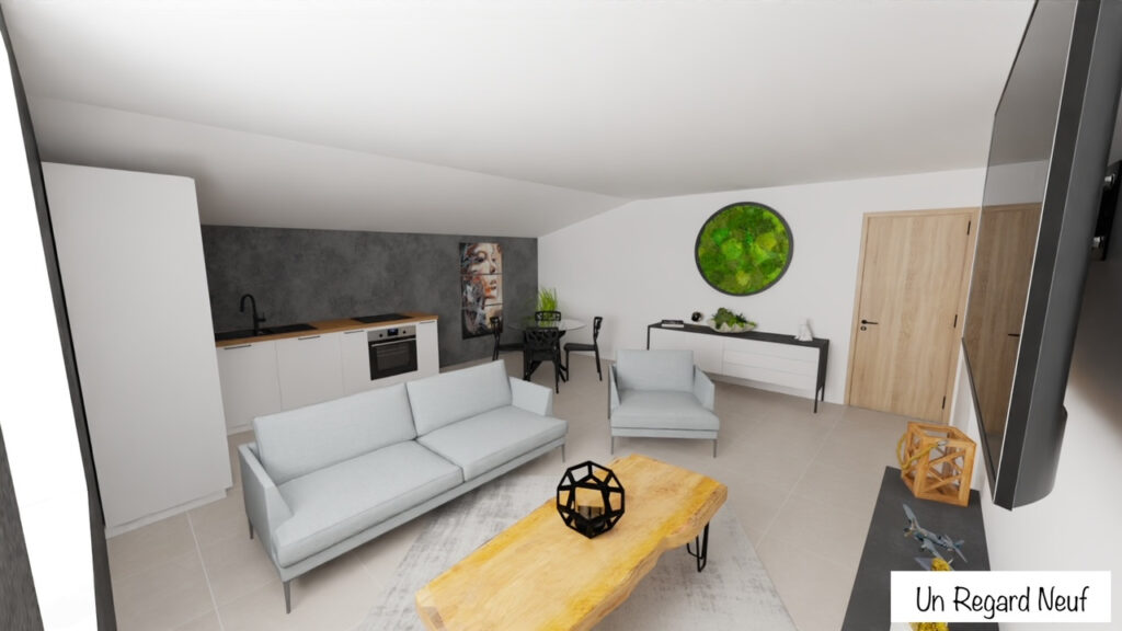 Appartement T3 rénové à Bernex  – 3 pièces – 2 chambres – 6  – 70 m²