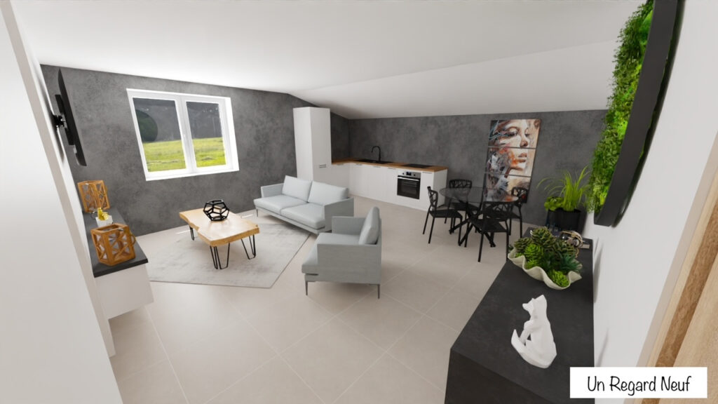 Appartement T3 rénové à Bernex  – 3 pièces – 2 chambres – 6  – 70 m²