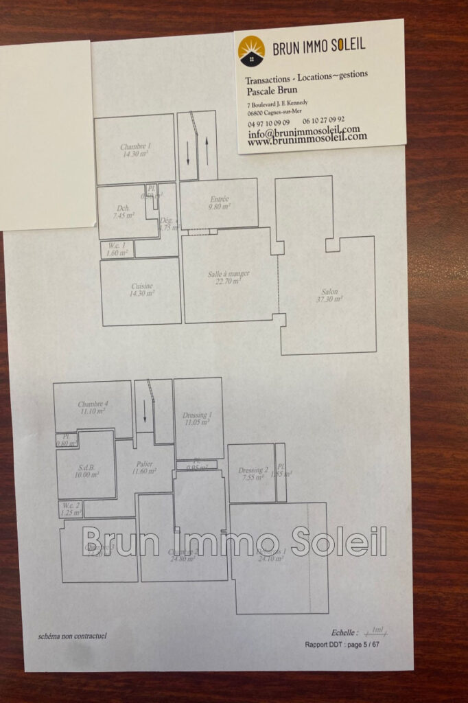 VUE MER   SAINT JEANNET  BRUN IMMO SOLEIL 7BD Kennedy cagnes   – 8 pièces – 4 chambres – 250.00 m²