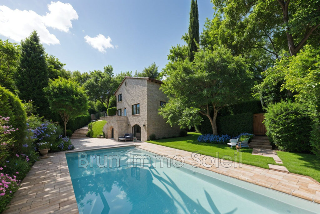 VUE MER   SAINT JEANNET  BRUN IMMO SOLEIL 7BD Kennedy cagnes   – 8 pièces – 4 chambres – 250.00 m²