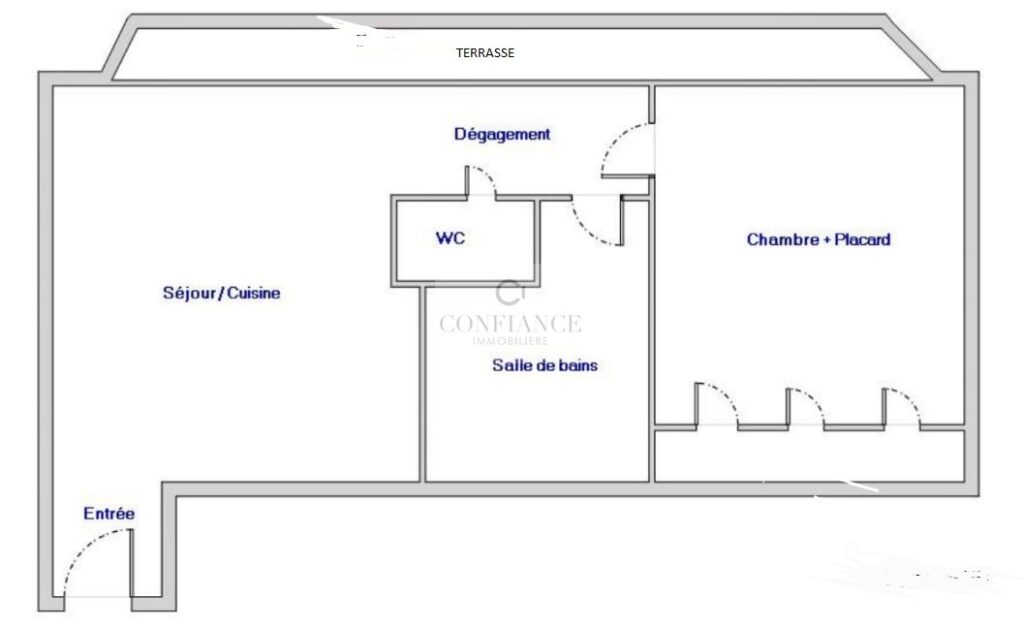 Appartement – 2 pièces – 1 chambre – 10  – 36 m²