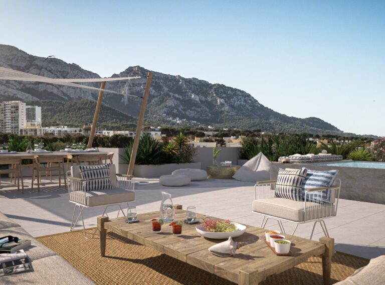 Toit terrasse de 161m2 vue collines – 4 pièces – 3 chambres – 110 m²