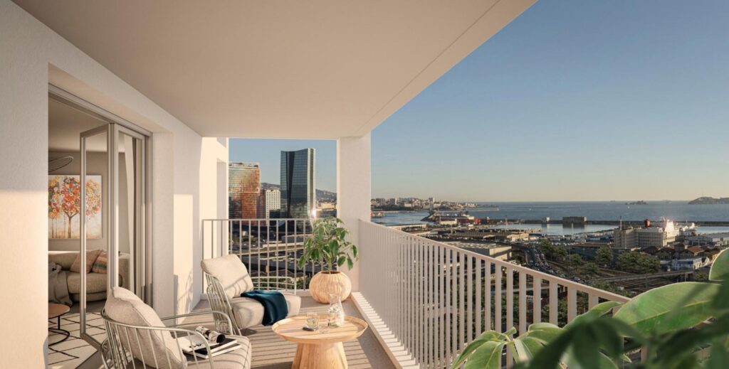 Appartement T2 vue mer + parking en sous-sol – 2 pièces – 1 chambre – 45 m²