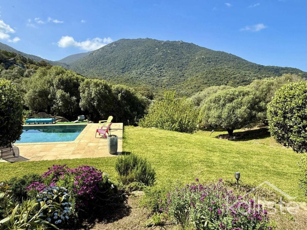 Deux maisons en parfait état au cœur du maquis avec piscine et vue mer – Propriano – 7 pièces – 4 chambres – 194 m²