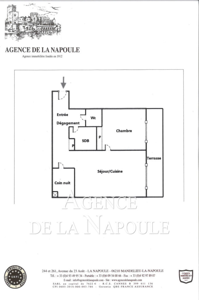 vente appartement 3 Pièce(s) – 3 pièces – 1 chambre – 50.02 m²