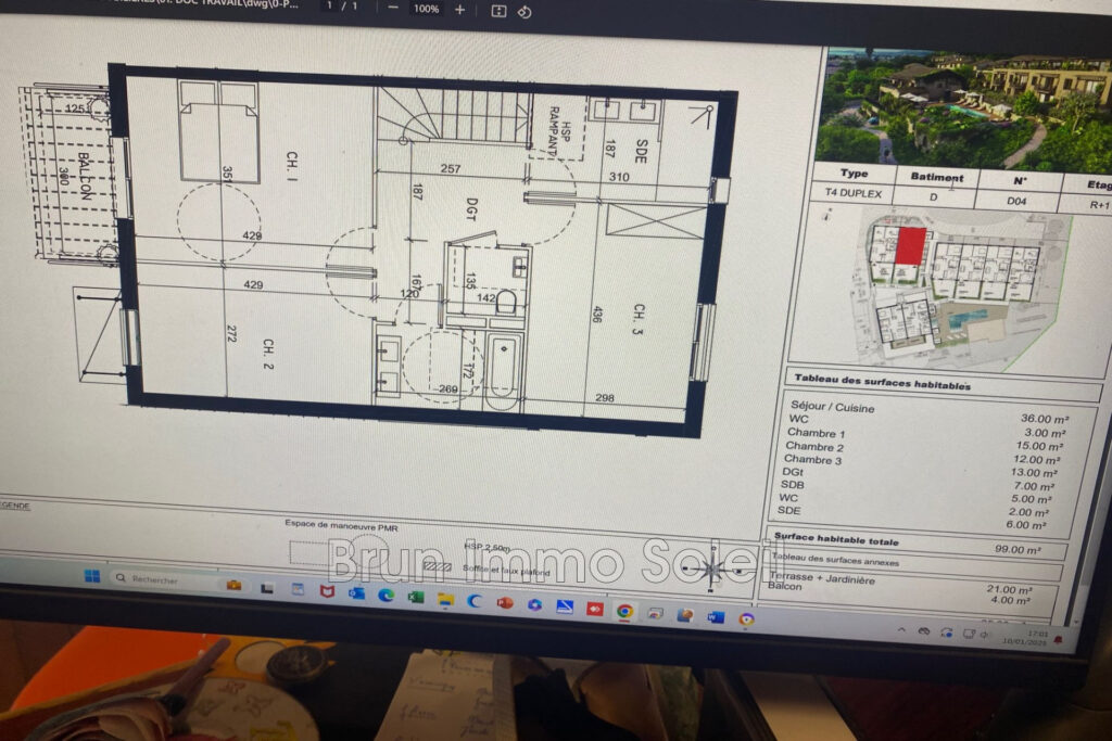 PETITE RÉSIDENCE NEUVE avec piscine VUE MER  LIVRAISON 1ER TR – 4 pièces – 3 chambres – 99.00 m²