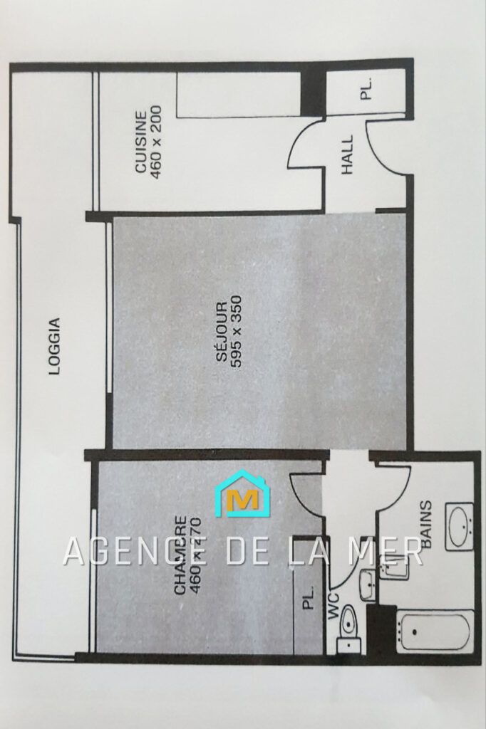 vente appartement 2 Pièce(s) – 2 pièces – 1 chambre – 52.00 m²
