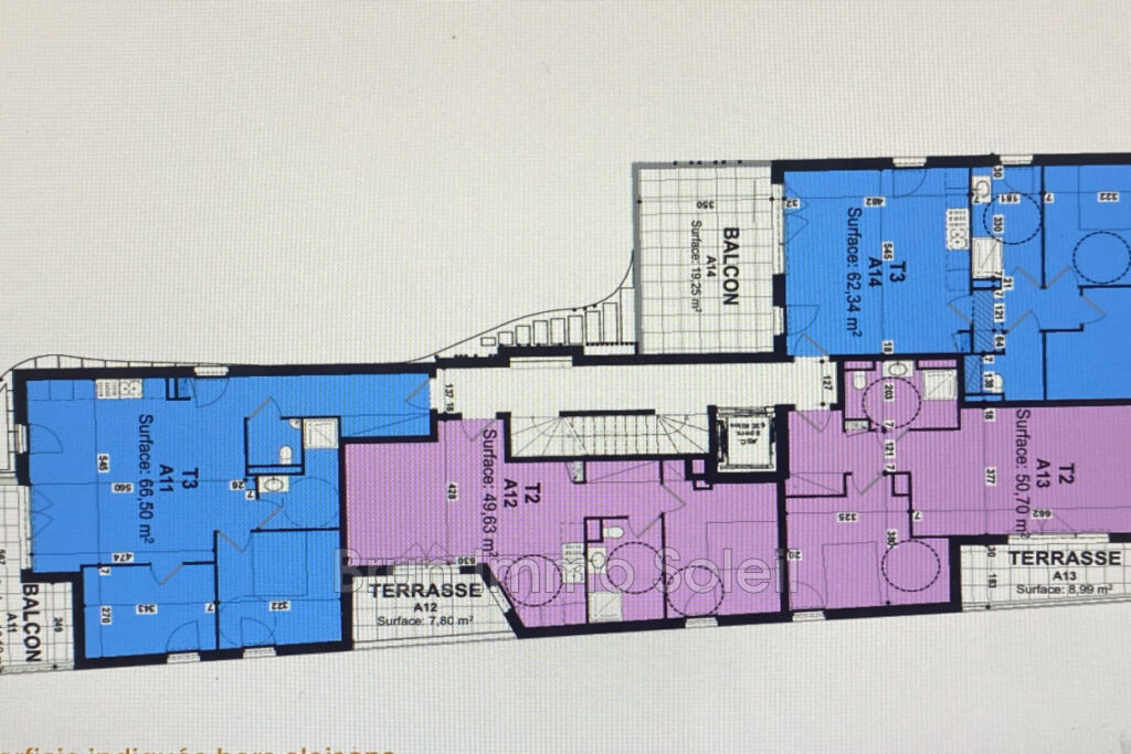 vente appartement 2 Pièce(s) – 2 pièces – 1 chambre – 47.65 m²