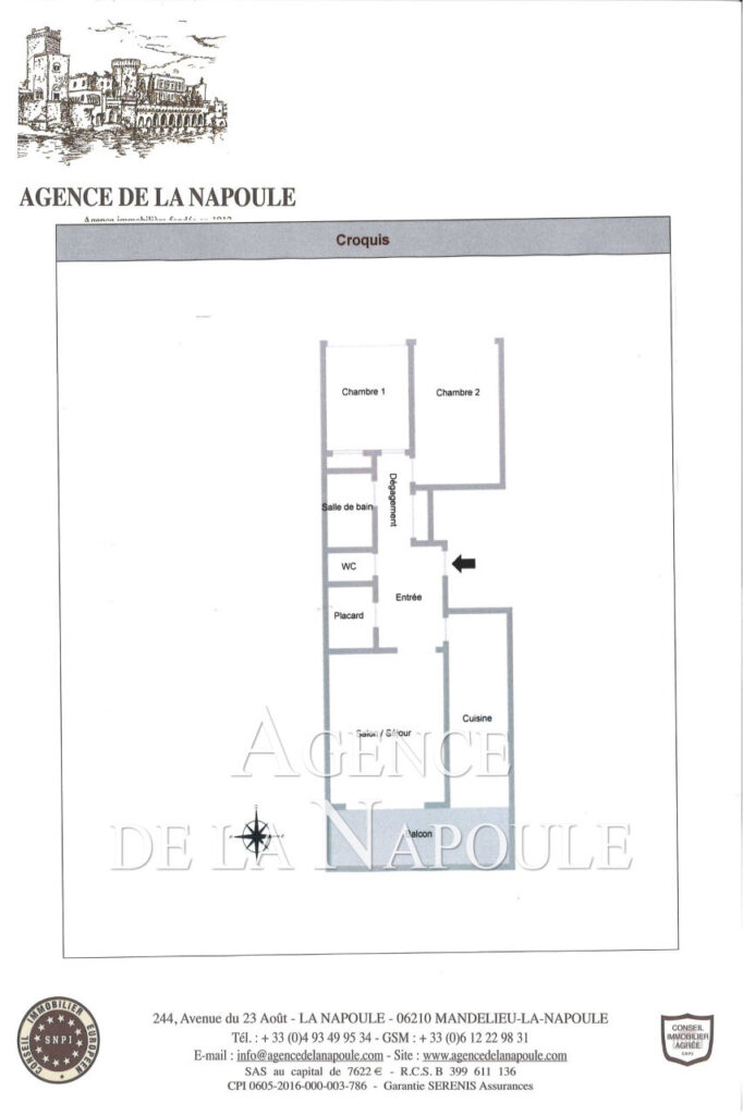vente  3 Pièce(s) – 3 pièces – 2 chambres – 68.62 m²