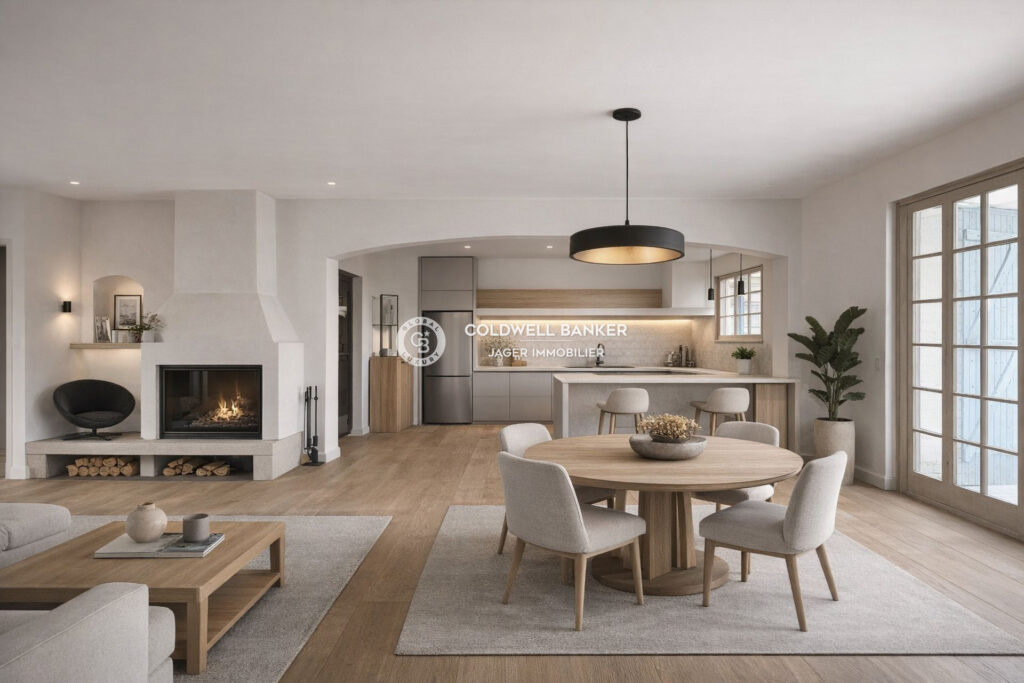 Maison de plain-pied  90 m²  Terrain 1 520 m²  Exposition S – 3 pièces – 2 chambres – 89.85 m²