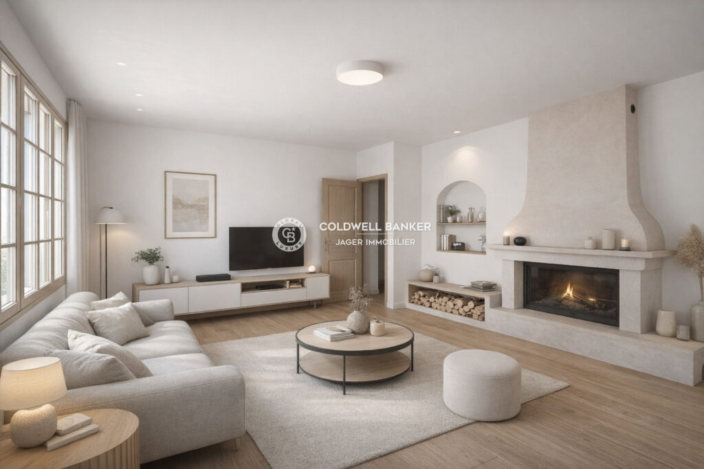 Maison de plain-pied  90 m²  Terrain 1 520 m²  Exposition S – 3 pièces – 2 chambres – 89.85 m²