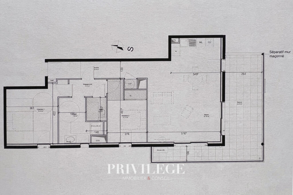 Appartement T3, Saint-Raphael  – 3 pièces – 2 chambres – 8  – 83 m²