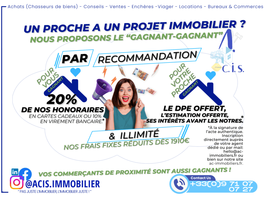 appartement 4 pièces – 4 pièces – 3 chambres – 6  – 75 m²