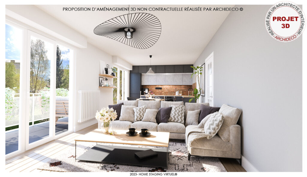 ANNECY Quartier des Galeries Lafayette, Appartement de type  – 3 pièces – 2 chambres – NR  – 61.64 m²