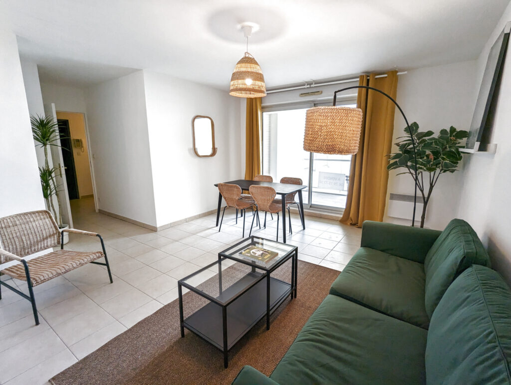 Appartement T3 + terrasse + parking secteur Joliette – 3 pièces – 2 chambres – 6  – 62.23 m²