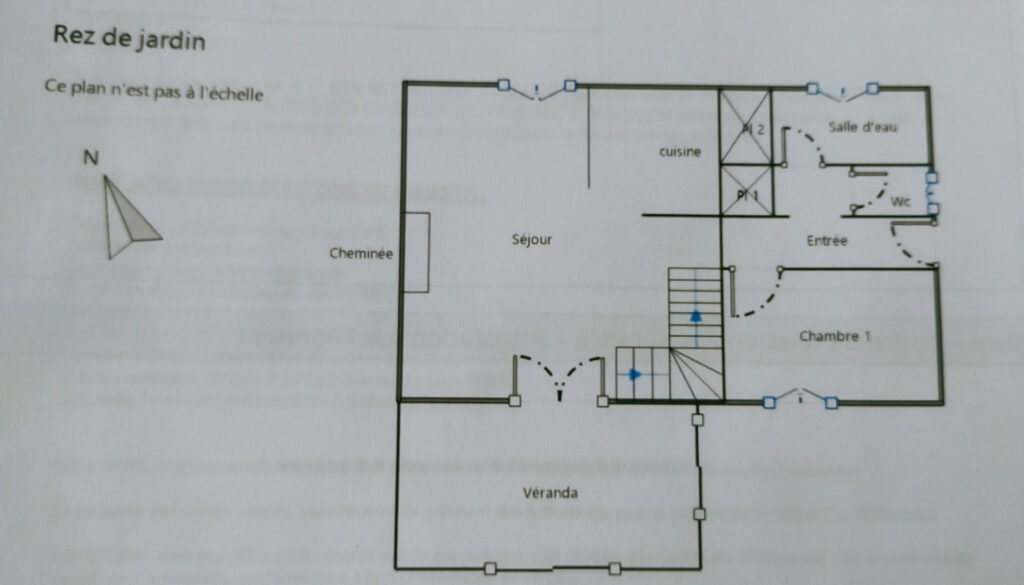MAISON DE CONSTRUCTION TRADITIONNELLE EDIFIEE SUR UN TERRAIN – 5 pièces – 3 chambres – 6  – 77.31 m²
