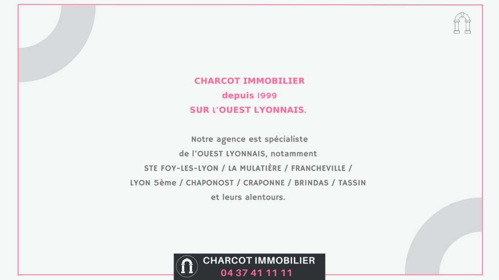 FRANCHEVILLE (69340) – VENTE APPARTEMENT TYPE 3 – 60,50 M2 – – 3 pièces – 2 chambres – 6  – 60.4 m²