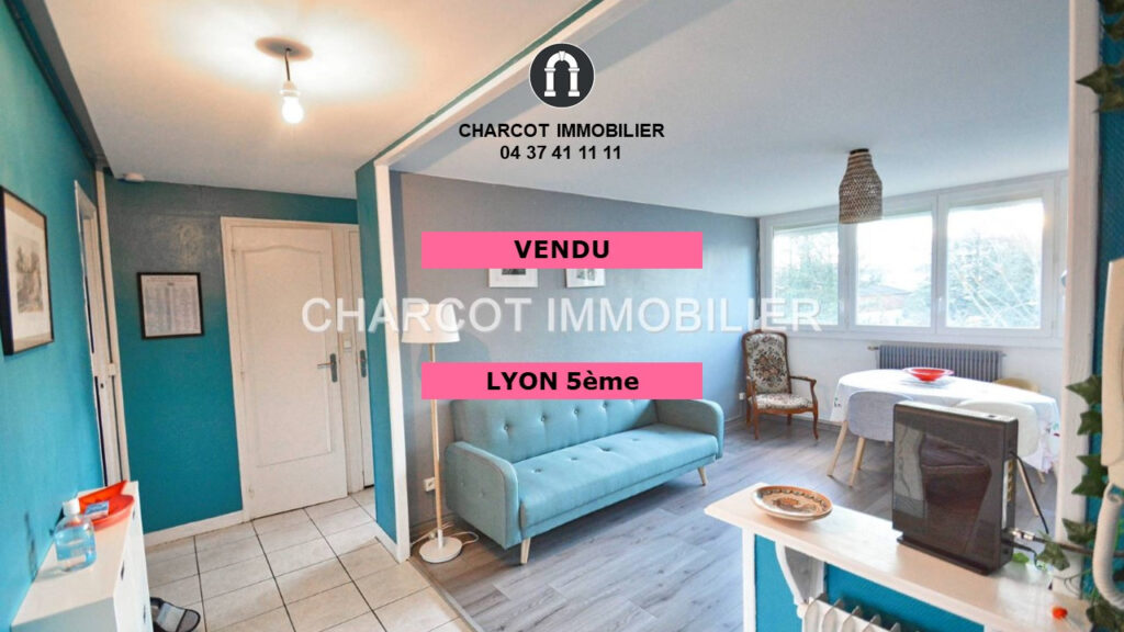 LYON 5ème (69005) – VENTE appartement type 4 traversant – 65 – 4 pièces – 2 chambres – 6  – 65 m²