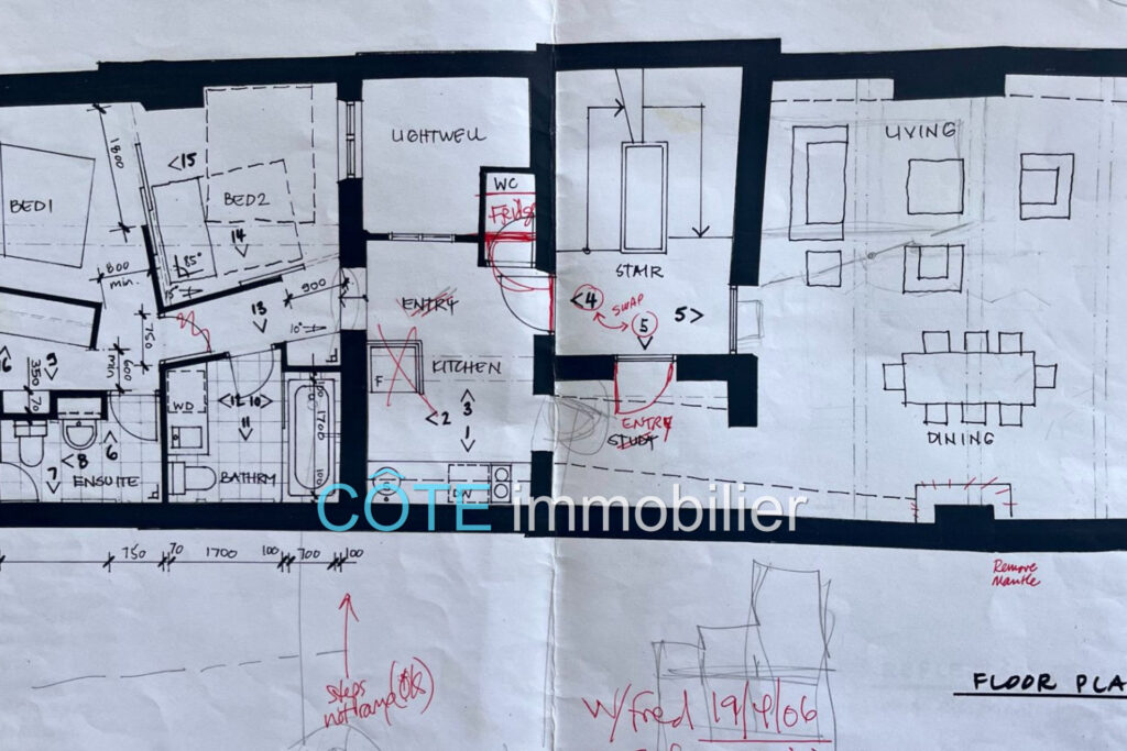 Superbe Vieil Antibes 90m² avec vue dégagée – 3 pièces – 2 chambres – 90.00 m²