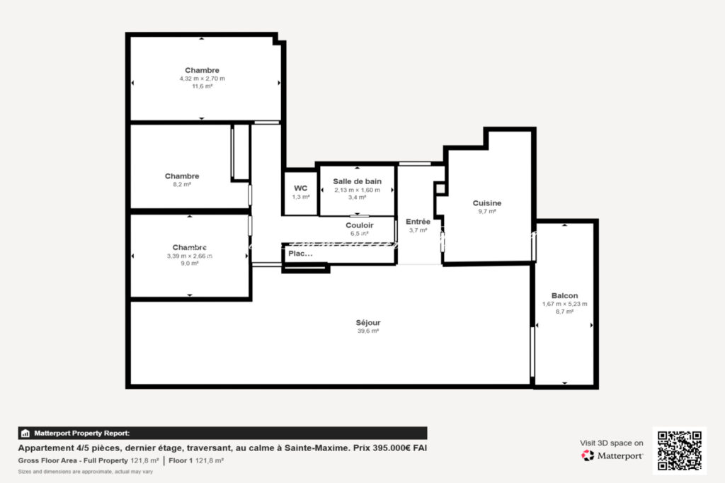 vente appartement 4 Pièce(s) – 4 pièces – 3 chambres – 96.93 m²