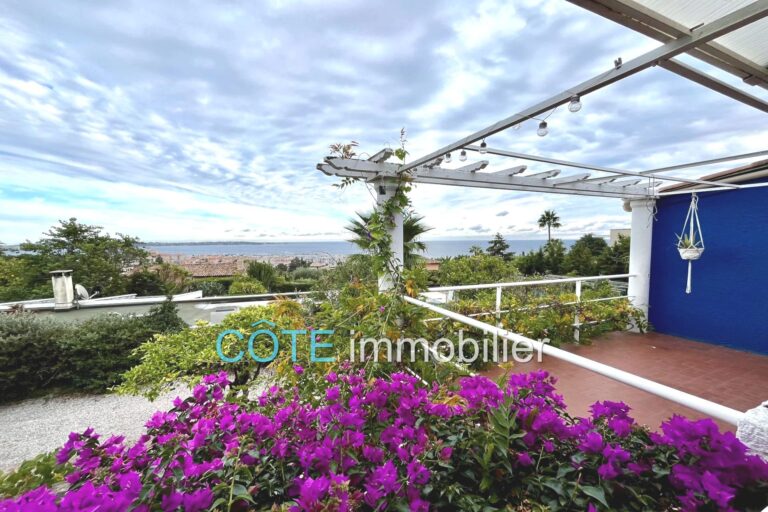 Collines Golfe juan, maison vue mer 100m² – 4 pièces – 2 chambres – 100.00 m²