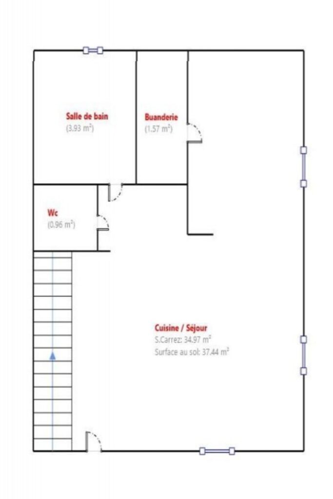 location maison 4 Pièce(s) – 4 pièces – 3 chambres – 86.96 m²