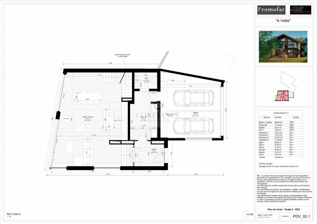 Chalet – 6 pièces – 5 chambres – 190 m²