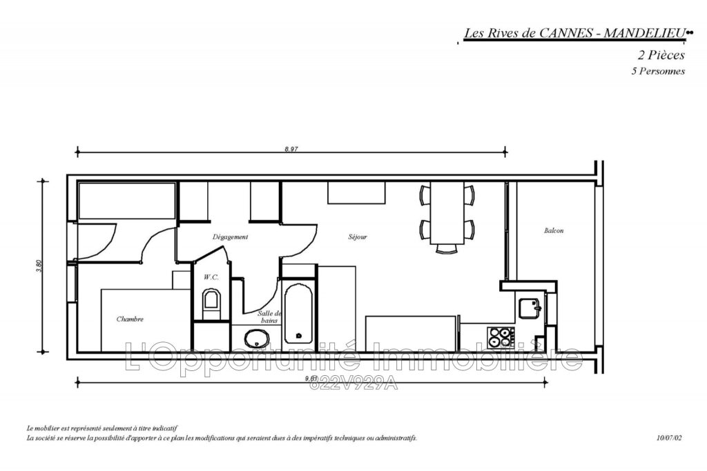 vente Idéal investisseur 2 Pièce(s) – 2 pièces – 1 chambre – 33.27 m²