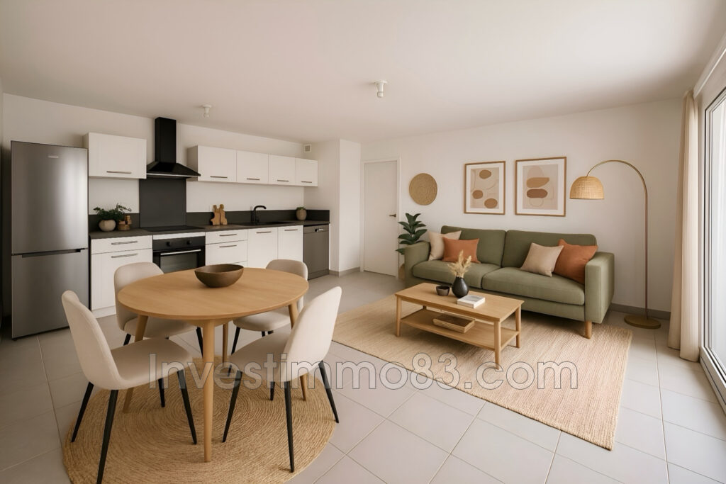 Dans une résidence récente, sécurisée et au calme. Nous vous p – 3 pièces – 2 chambres – 70.00 m²