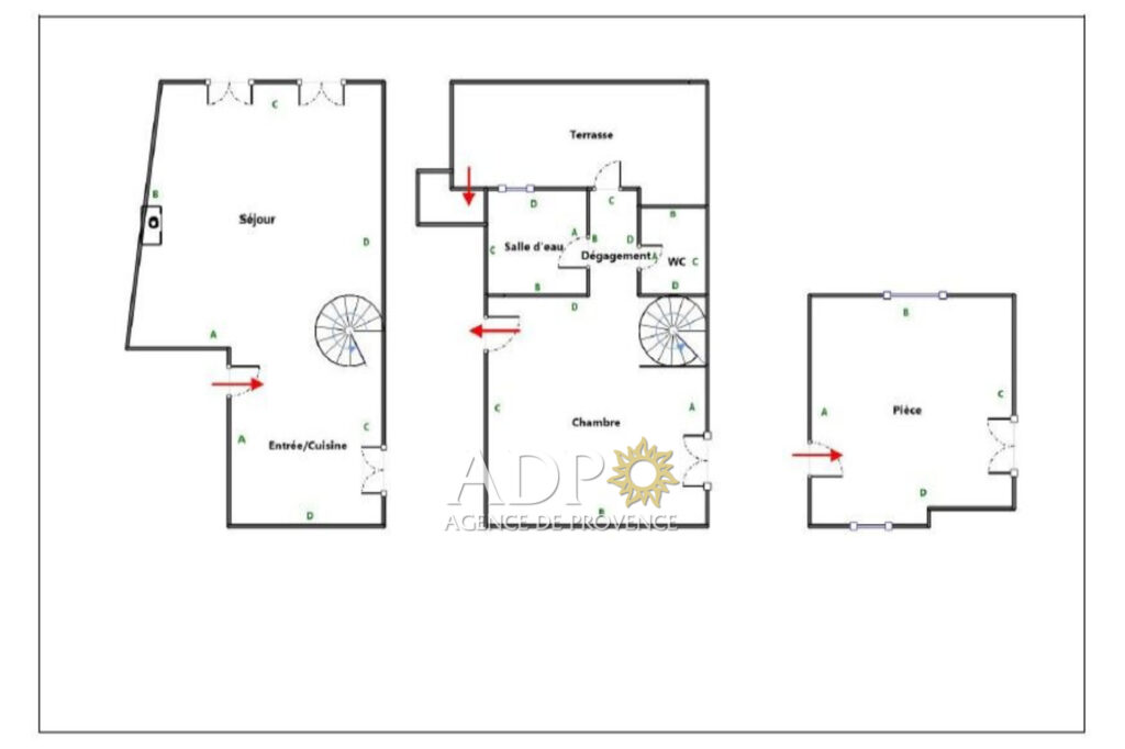 vente appartement 3 Pièce(s) – 3 pièces – 2 chambres – 51.40 m²