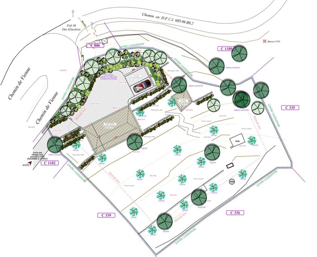 Terrain constructible – NR pièces – NR chambres