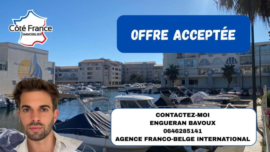 Appartement 53 m2 – T3 – Garage 24 m2 – Vue Marina – Quilles – 3 pièces – 2 chambres – 60 m²