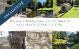 Ancien moulin avec droit d’eau et 2,2 hectares du terrain, C – 7 pièces – 4 chambres – 209 m²