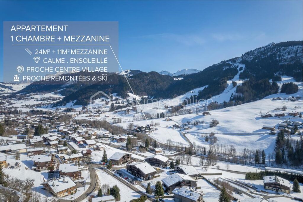 74120 PRAZ-SUR-ARLY – APPARTEMENT 1 CHAMBRE + MEZZANINE – VUE MONTAGNE – PROCHE CENTRE VILLAGE ET PISTES DE SKI – 2 pièces – 2 chambres – 23 m²