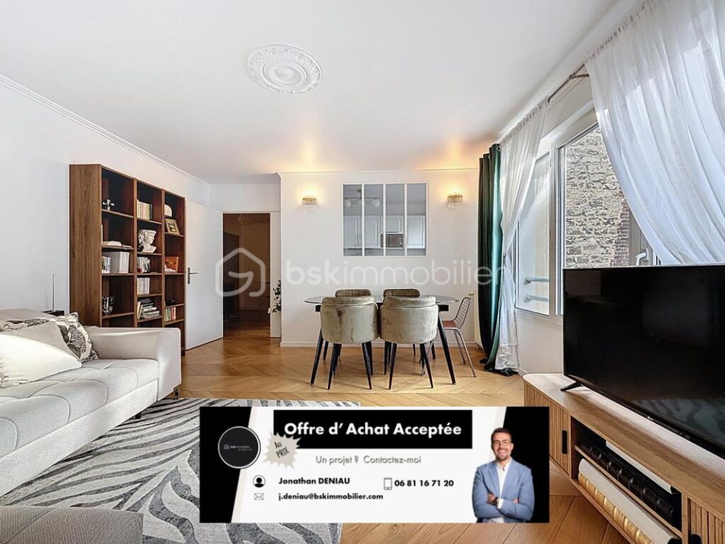 APPARTEMENT 3 PIÈCES RÉNOVÉ 65m2 AVEC PARKING PRIVATIF – 3 pièces – 2 chambres – 65 m²