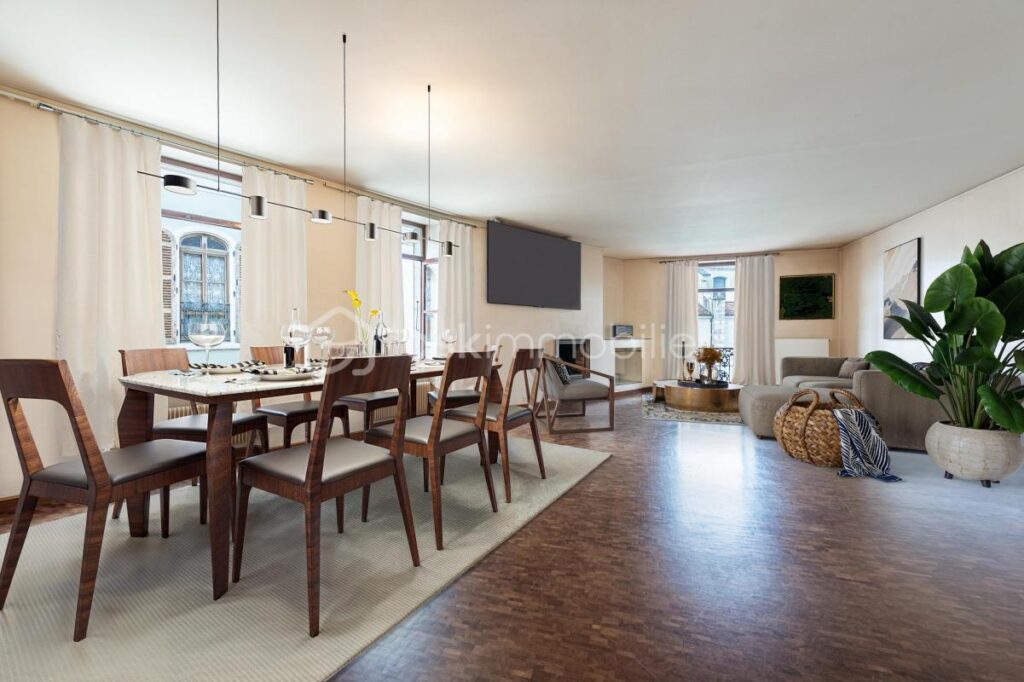 Très bel appartement ancien vieille ville vue Thiou et lac 152 m2 – 5 pièces – 3 chambres – 152 m²