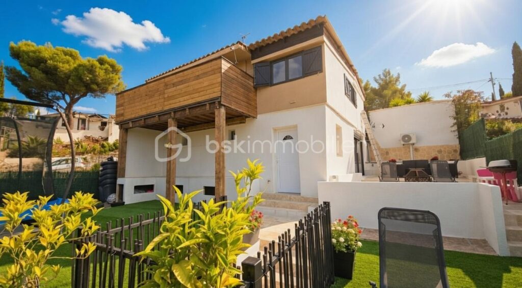 Castellet – Maison divisée en deux logements dans résidence sécurisée avec piscine – 5 pièces – 3 chambres – 92 m²