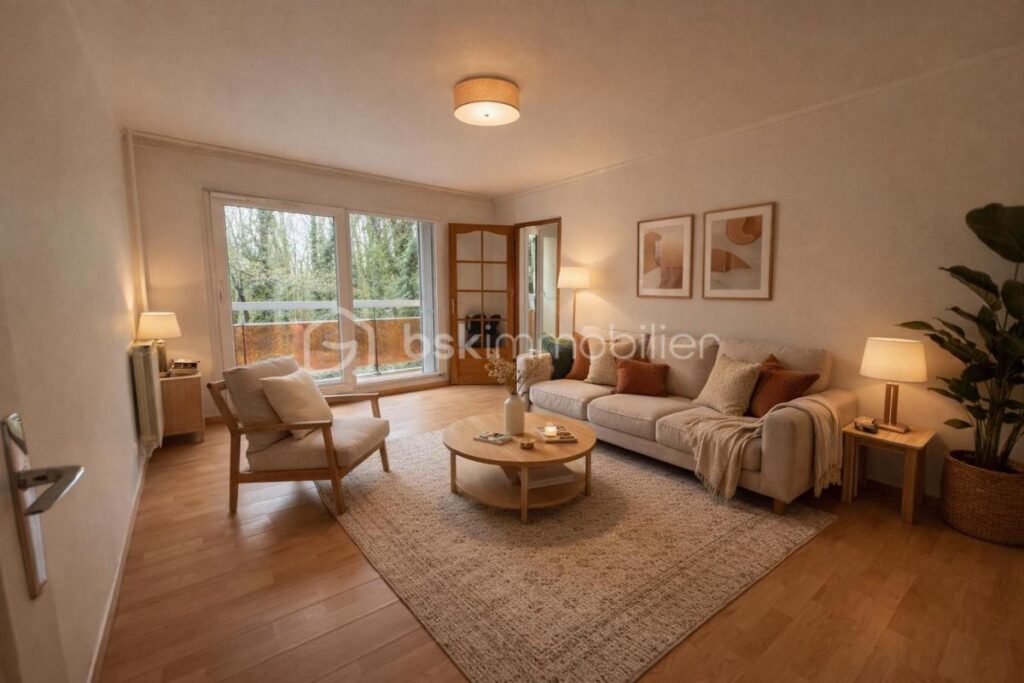 Appartement 3 pièces – Vue dégagée sur le Parc de Tremblay – Quartier Centre-Ville – 3 pièces – 2 chambres – 69 m²