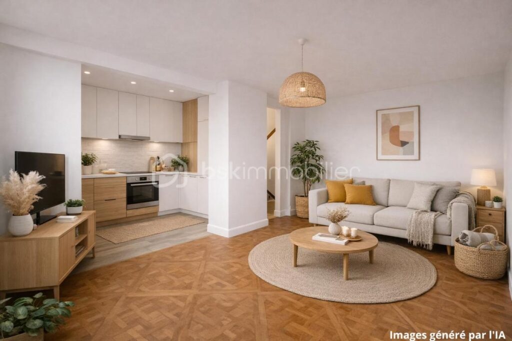 Charmant duplex T3 entièrement rénové, situé à la limite d’Antony, au sein du Domaine de la Peupleraie – 3 pièces – 2 chambres – 59 m²